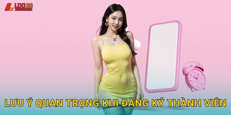 Lưu ý quan trọng khi đăng ký thành viên